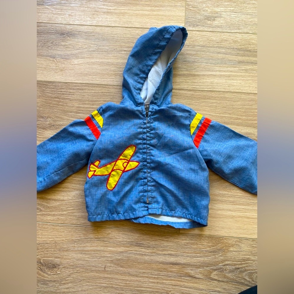 ✈️ Vintage Jacket with Plane Design